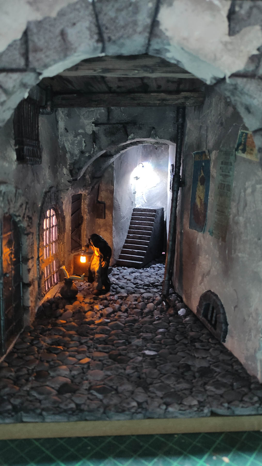 Prueba de iluminación interna para crear efectos de luces y sombras en ventanas de maquetas de autor