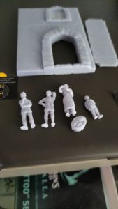 Construcción dioramas nookbooks impresos en resina y pintados a mano