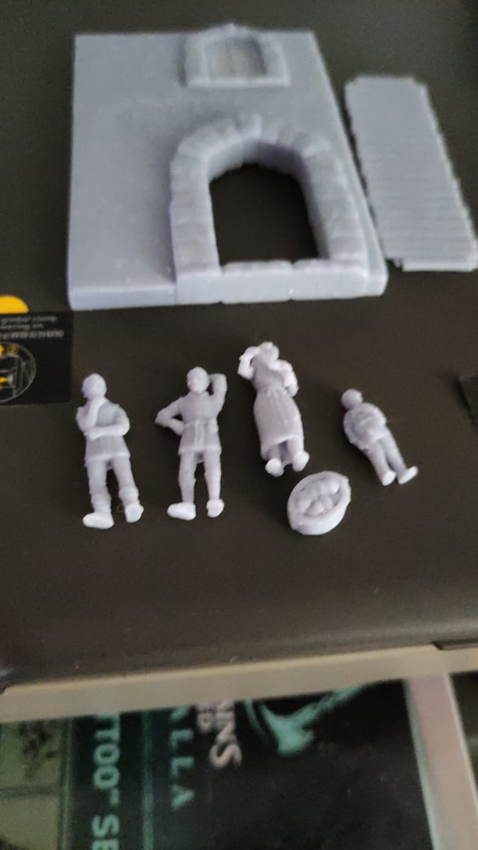 Construcción dioramas nookbooks impresos en resina y pintados a mano