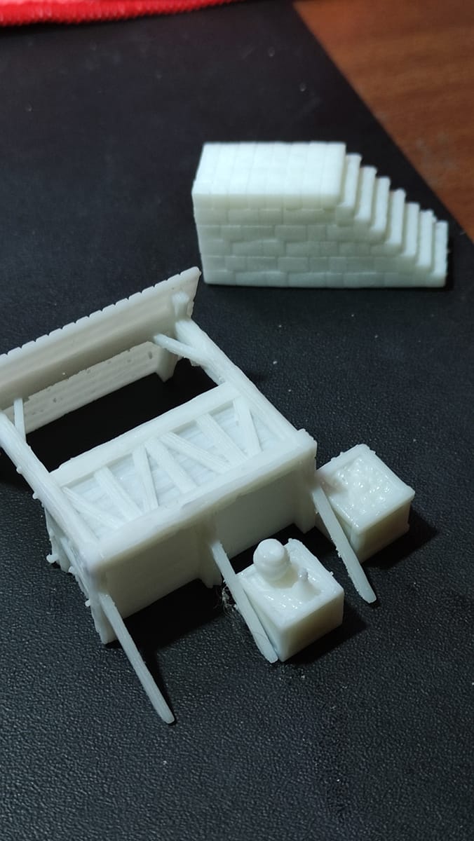 Construcción dioramas nookbooks impresos en resina y pintados a mano