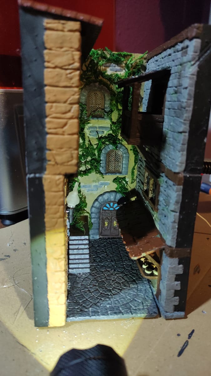 Construcción dioramas nookbooks impresos en resina y pintados a mano