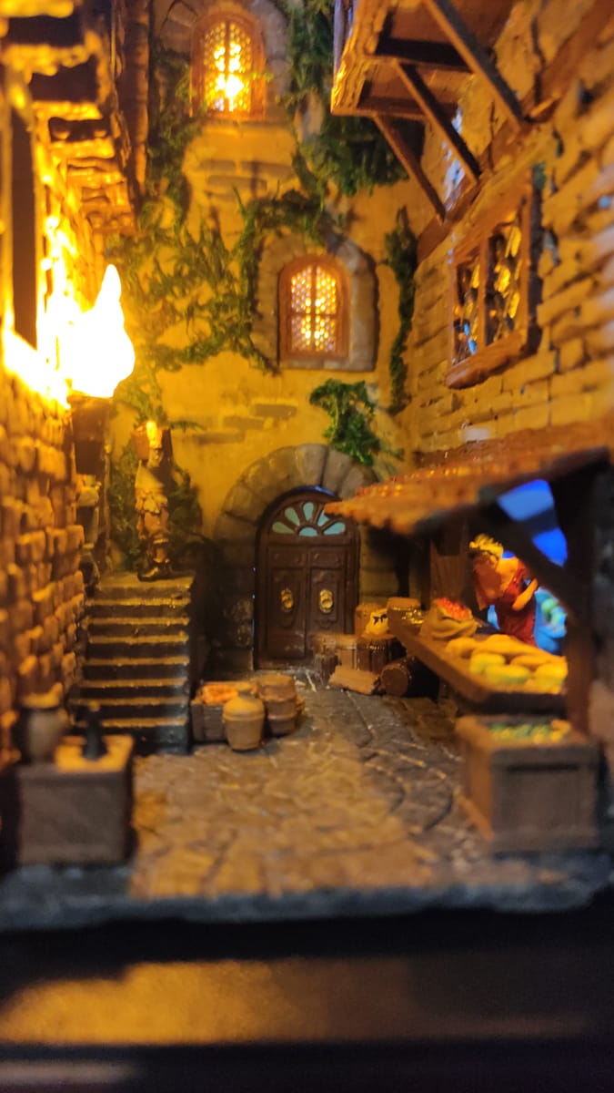 Construcción dioramas nookbooks impresos en resina y pintados a mano