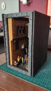 Construcción dioramas nookbooks impresos en resina y pintados a mano