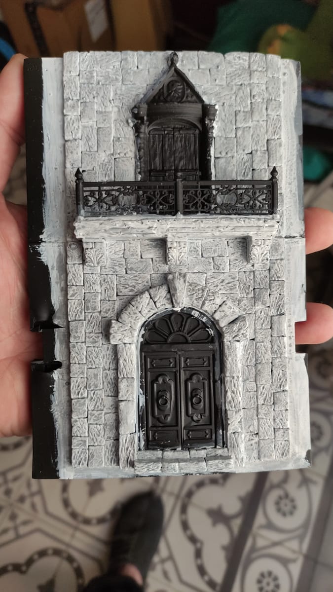 Construcción dioramas nookbooks impresos en resina y pintados a mano
