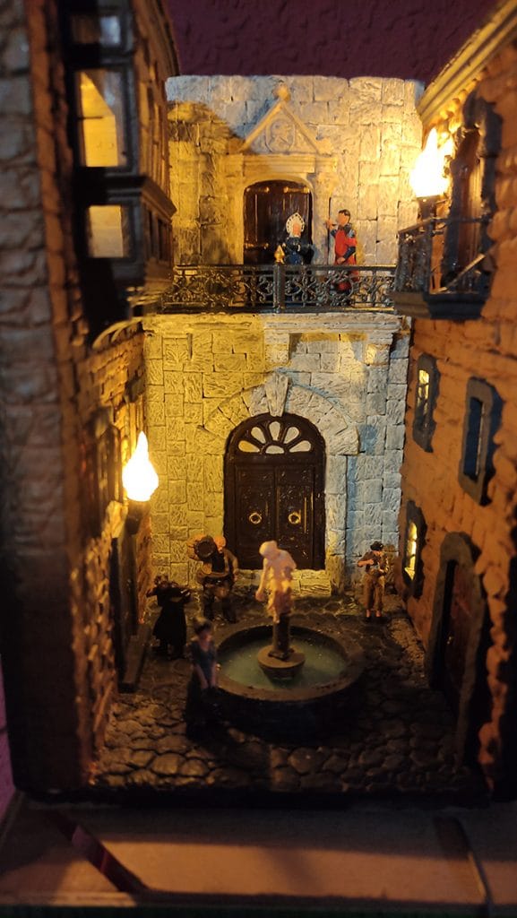 Construcción dioramas nookbooks impresos en resina y pintados a mano