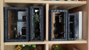 Construcción dioramas nookbooks impresos en resina y pintados a mano