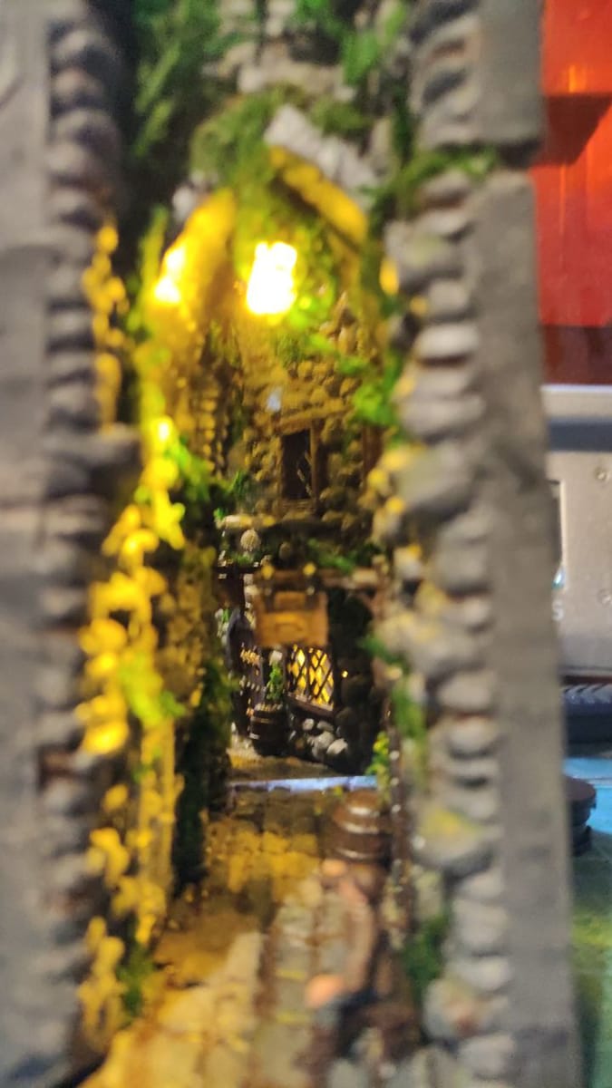 Construcción dioramas nookbooks impresos en resina y pintados a mano