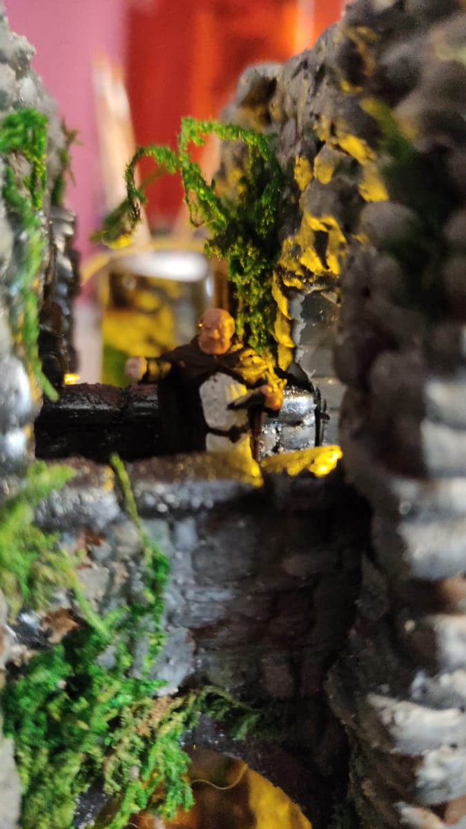 Construcción dioramas nookbooks impresos en resina y pintados a mano